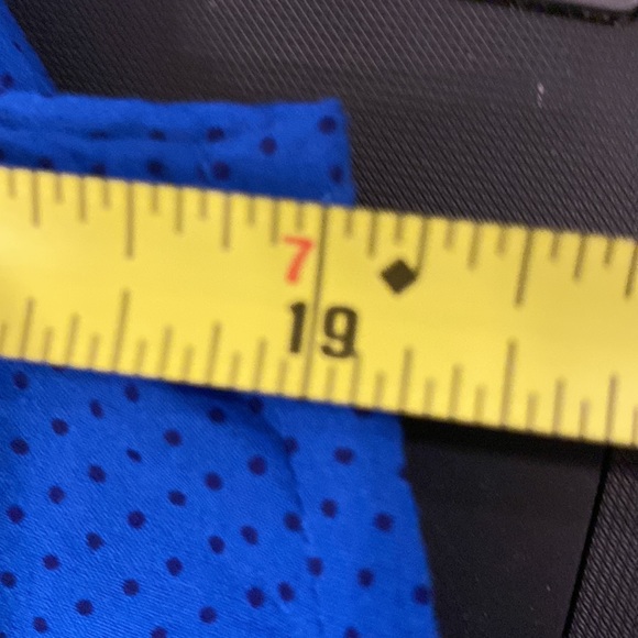 FREE PEOPLE - tunic / dress / tank: blue asymmetrical w purple lace accents - L - Picture 7 of 16